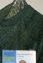 This handspun knitted shawl won an award at Five Counties in 2013.